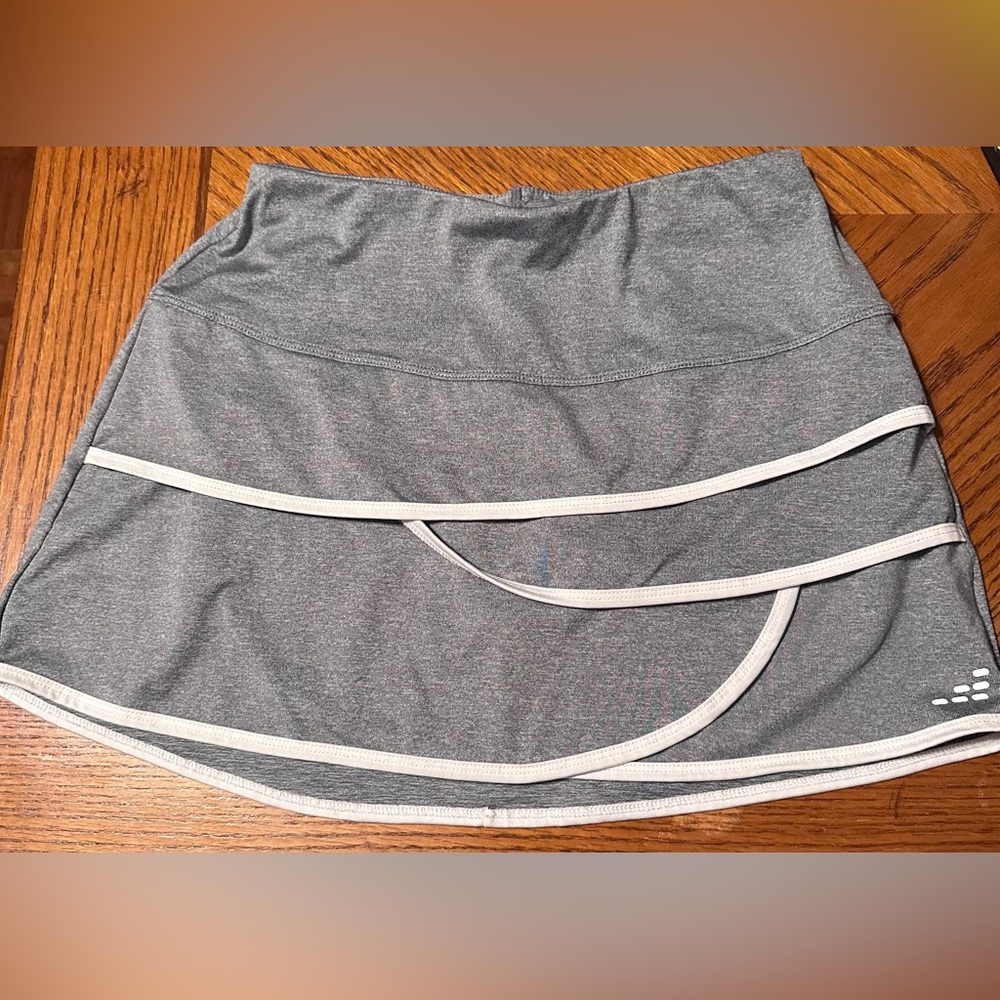BCG Gray Tennis Skirt with White Accents size small